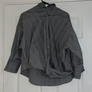 Plaid longsleeve blouse